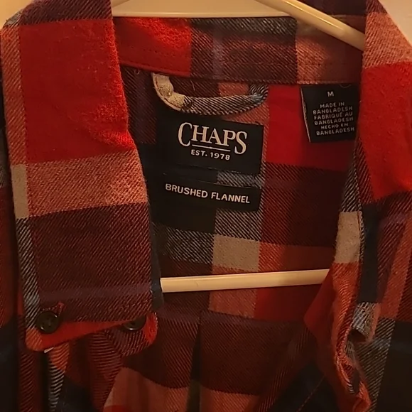 Chaps Brushed Flannel Button Up NWT - Picture 2 of 3
